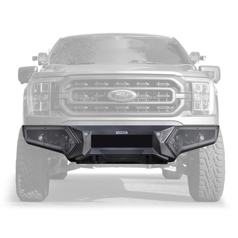 Ford F-150 Bumper - Front - Go Rhino - Element with Fixed Light Bar Mount - Textured Black - `21-`23